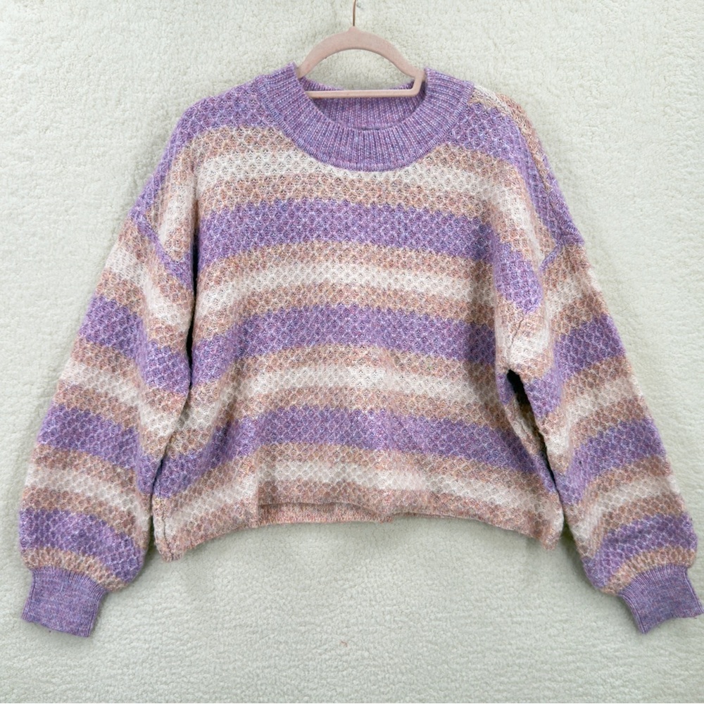 Jessica Simpson Purple/cream color Sweater Size XL New